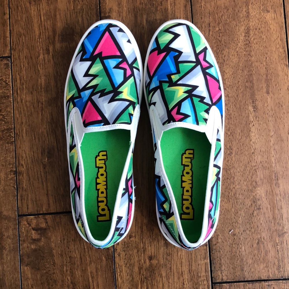 Loudmouth slide on shoes size 8